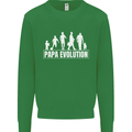 Papa Evolution Fathers Day Mens Sweatshirt Jumper Irish Green
