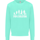 Papa Evolution Fathers Day Mens Sweatshirt Jumper Peppermint