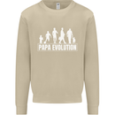 Papa Evolution Fathers Day Mens Sweatshirt Jumper Sand