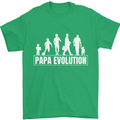 Papa Evolution Fathers Day Mens T-Shirt Cotton Gildan Irish Green