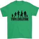 Papa Evolution Fathers Day Mens T-Shirt Cotton Gildan Irish Green