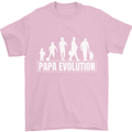 Papa Evolution Fathers Day Mens T-Shirt Cotton Gildan Light Pink