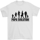 Papa Evolution Fathers Day Mens T-Shirt Cotton Gildan White