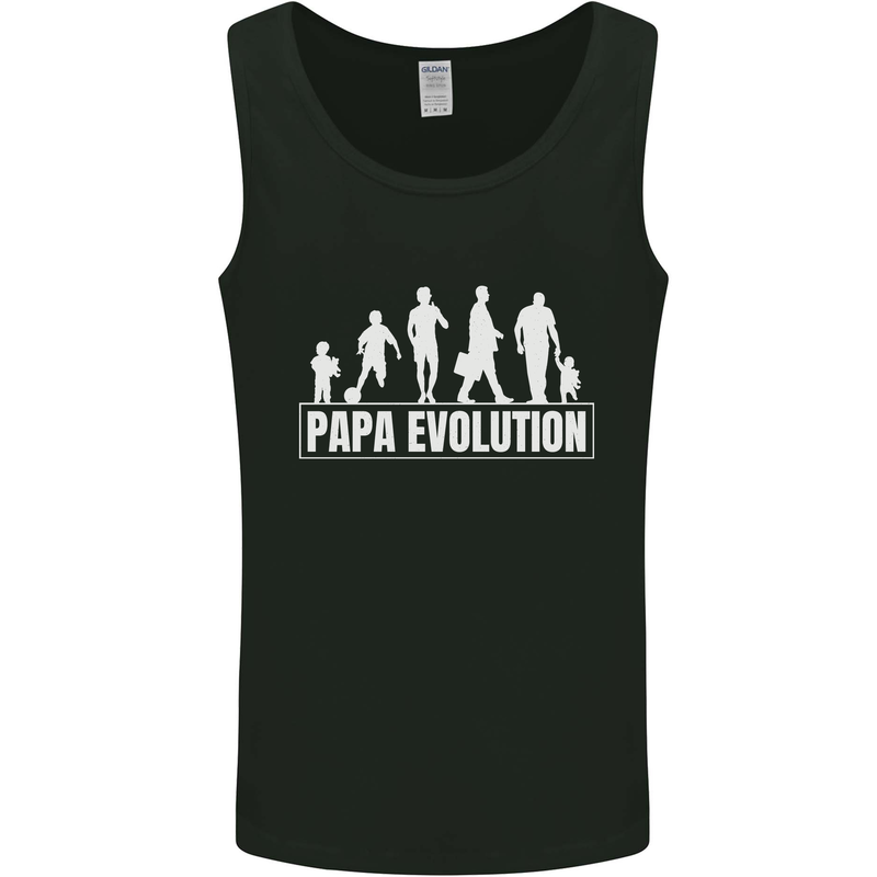 Papa Evolution Fathers Day Mens Vest Tank Top Black