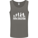 Papa Evolution Fathers Day Mens Vest Tank Top Charcoal