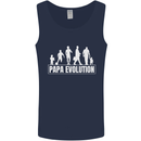 Papa Evolution Fathers Day Mens Vest Tank Top Navy Blue