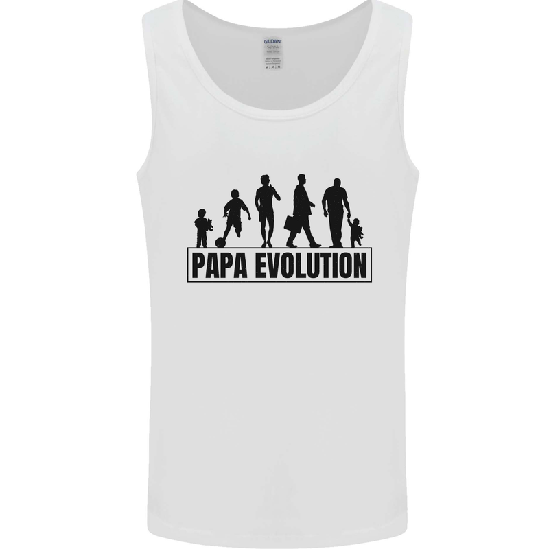 Papa Evolution Fathers Day Mens Vest Tank Top White