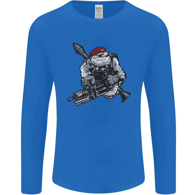 Para Bulldog The Parachute Regiment 1 2 3 4 Mens Long Sleeve T-Shirt Royal Blue