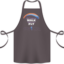 Paragliding Don't Make Me Walk When Can Fly Cotton Apron 100% Organic Dark Grey