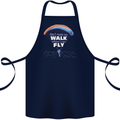 Paragliding Don't Make Me Walk When Can Fly Cotton Apron 100% Organic Navy Blue
