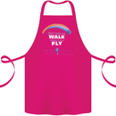 Paragliding Don't Make Me Walk When Can Fly Cotton Apron 100% Organic Pink