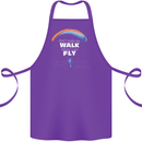 Paragliding Don't Make Me Walk When Can Fly Cotton Apron 100% Organic Purple