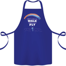Paragliding Don't Make Me Walk When Can Fly Cotton Apron 100% Organic Royal Blue