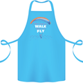 Paragliding Don't Make Me Walk When Can Fly Cotton Apron 100% Organic Turquoise