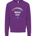 Paragliding Don't Make Me Walk When Can Fly Kids Sweatshirt Jumper Purple