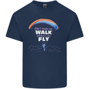 Paragliding Don't Make Me Walk When Can Fly Kids T-Shirt Childrens Navy Blue