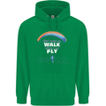 Paragliding Don't Make Me Walk When Can Fly Mens 80% Cotton Hoodie Irish Green