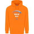 Paragliding Don't Make Me Walk When Can Fly Mens 80% Cotton Hoodie Orange