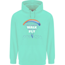 Paragliding Don't Make Me Walk When Can Fly Mens 80% Cotton Hoodie Peppermint