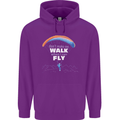 Paragliding Don't Make Me Walk When Can Fly Mens 80% Cotton Hoodie Purple