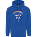 Paragliding Don't Make Me Walk When Can Fly Mens 80% Cotton Hoodie Royal Blue