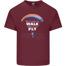 Paragliding Don't Make Me Walk When Can Fly Mens Cotton T-Shirt Tee Top Maroon
