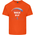 Paragliding Don't Make Me Walk When Can Fly Mens Cotton T-Shirt Tee Top Orange