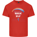 Paragliding Don't Make Me Walk When Can Fly Mens Cotton T-Shirt Tee Top Red