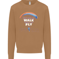 Paragliding Don't Make Me Walk When Can Fly Mens Sweatshirt Jumper Caramel Latte
