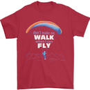 Paragliding Don't Make Me Walk When Can Fly Mens T-Shirt Cotton Gildan Red