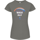 Paragliding Don't Make Me Walk When Can Fly Womens Petite Cut T-Shirt Charcoal