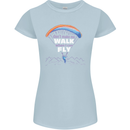 Paragliding Don't Make Me Walk When Can Fly Womens Petite Cut T-Shirt Light Blue