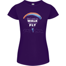 Paragliding Don't Make Me Walk When Can Fly Womens Petite Cut T-Shirt Purple