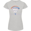 Paragliding Don't Make Me Walk When Can Fly Womens Petite Cut T-Shirt Sports Grey