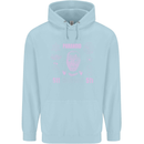Paranoid Conspiracy Skull Childrens Kids Hoodie Light Blue