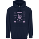 Paranoid Conspiracy Skull Childrens Kids Hoodie Navy Blue