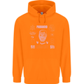 Paranoid Conspiracy Skull Childrens Kids Hoodie Orange