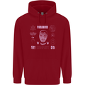 Paranoid Conspiracy Skull Childrens Kids Hoodie Red