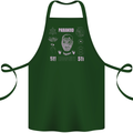 Paranoid Conspiracy Skull Cotton Apron 100% Organic Forest Green