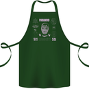 Paranoid Conspiracy Skull Cotton Apron 100% Organic Forest Green