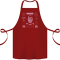 Paranoid Conspiracy Skull Cotton Apron 100% Organic Maroon