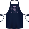 Paranoid Conspiracy Skull Cotton Apron 100% Organic Navy Blue