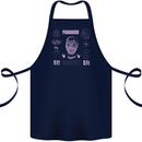 Paranoid Conspiracy Skull Cotton Apron 100% Organic Navy Blue