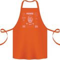 Paranoid Conspiracy Skull Cotton Apron 100% Organic Orange