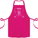Paranoid Conspiracy Skull Cotton Apron 100% Organic Pink