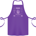 Paranoid Conspiracy Skull Cotton Apron 100% Organic Purple