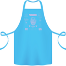 Paranoid Conspiracy Skull Cotton Apron 100% Organic Turquoise
