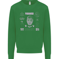 Paranoid Conspiracy Skull Kids Sweatshirt Jumper Irish Green