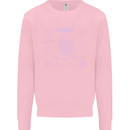 Paranoid Conspiracy Skull Kids Sweatshirt Jumper Light Pink