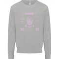 Paranoid Conspiracy Skull Kids Sweatshirt Jumper Sports Grey